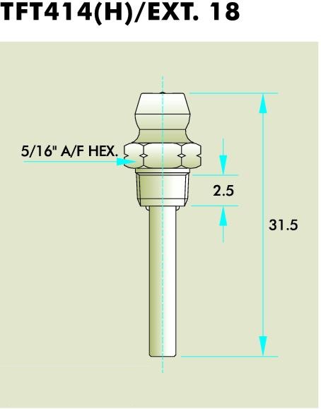 TFT414(H) EXT. 18 Grease Fitting